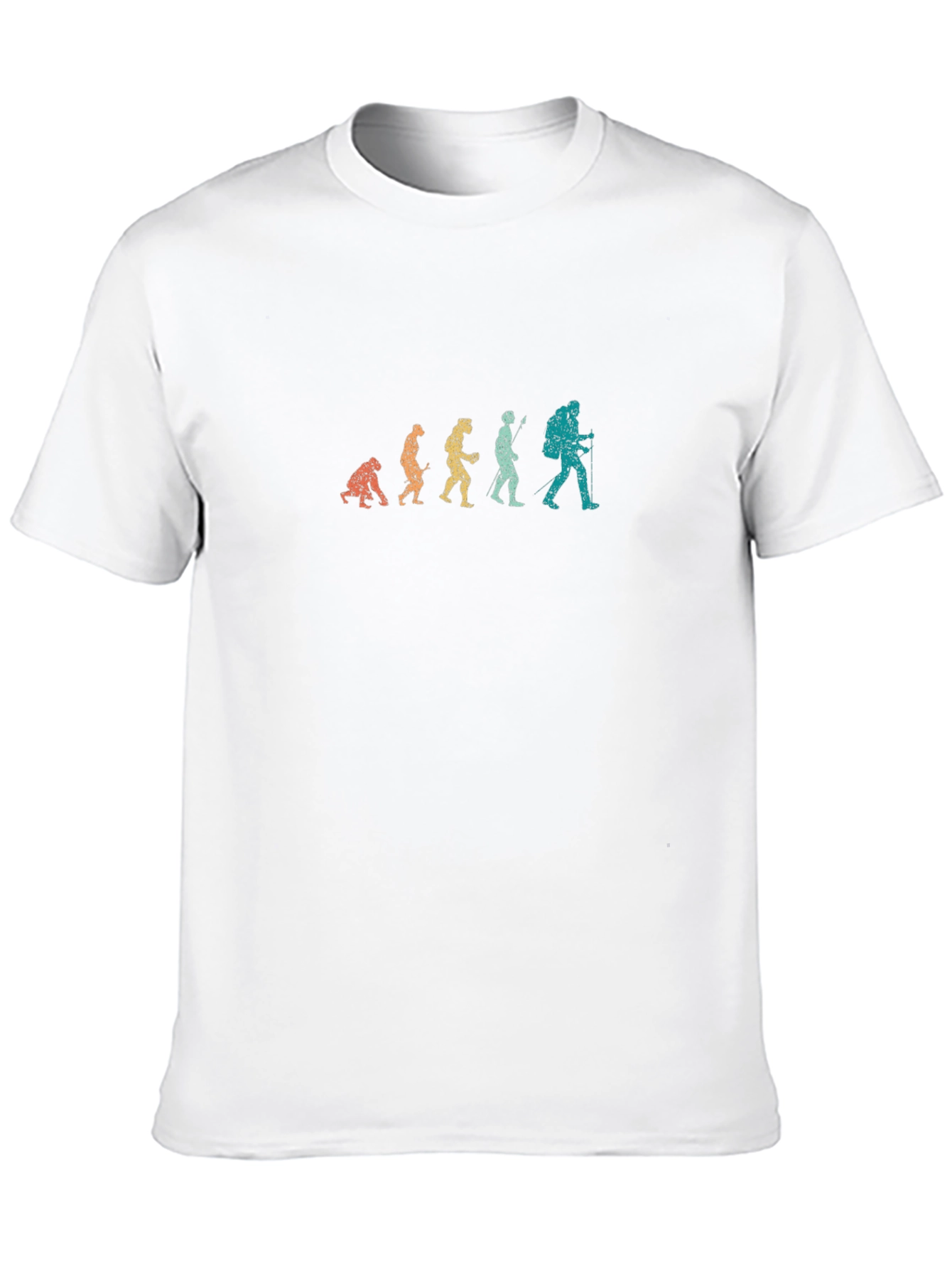 Evolution of Hiking Mens Black T-Shirt