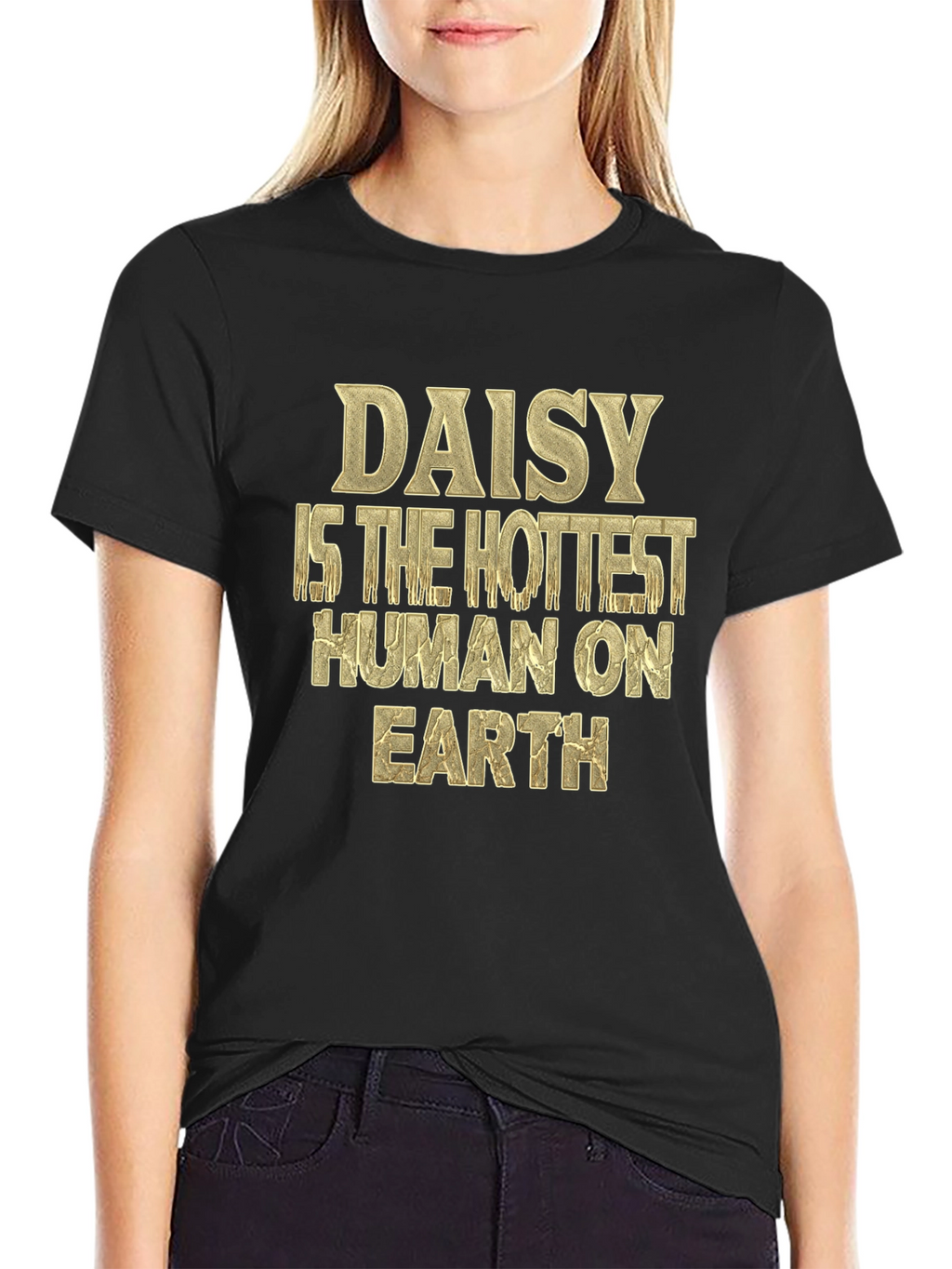 Daisy Hottest Human T-Shirt - Black