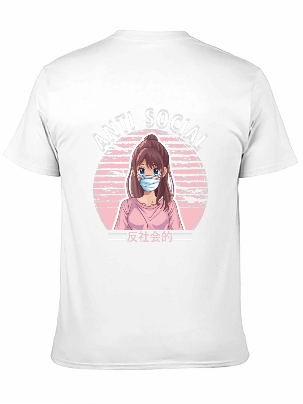 Anti Social Anime Girl Graphic T-Shirt