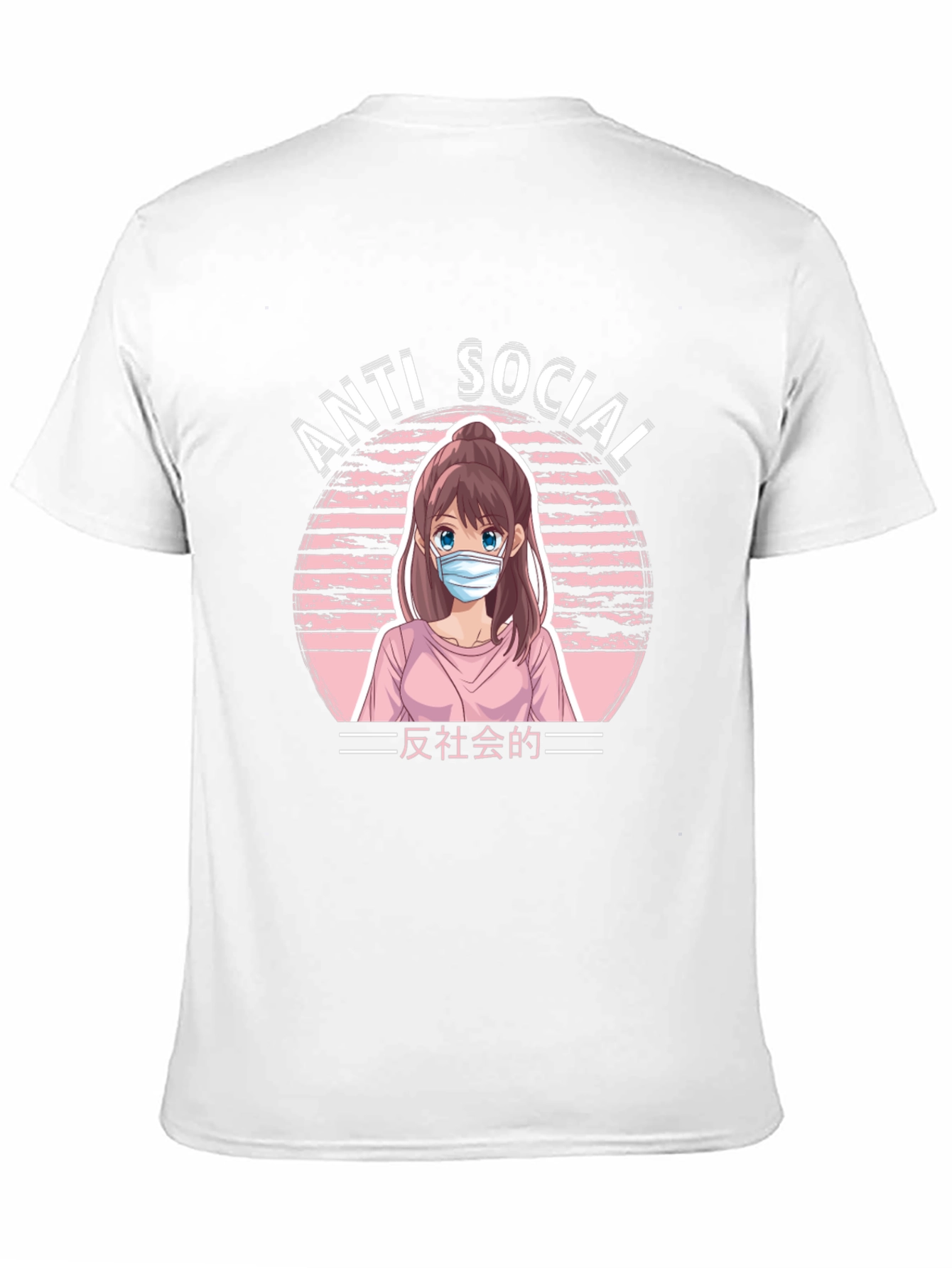 Anti Social Anime Girl Graphic T-Shirt