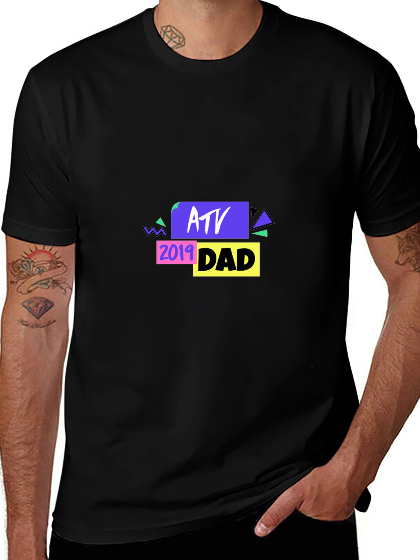 ATV Dad 2019 Black T-Shirt - Graphic Tee