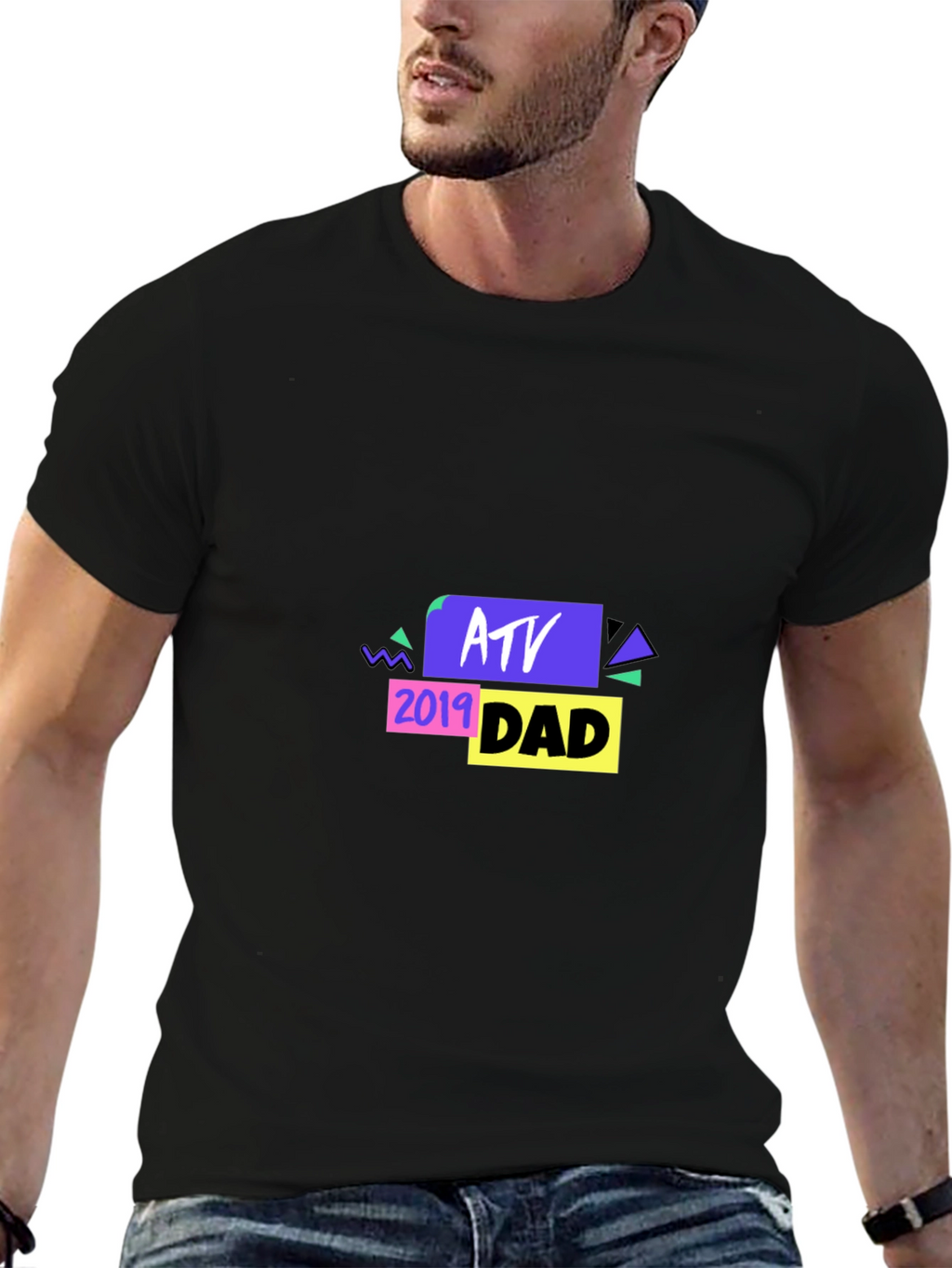 ATV Dad 2019 Black T-Shirt - Graphic Tee
