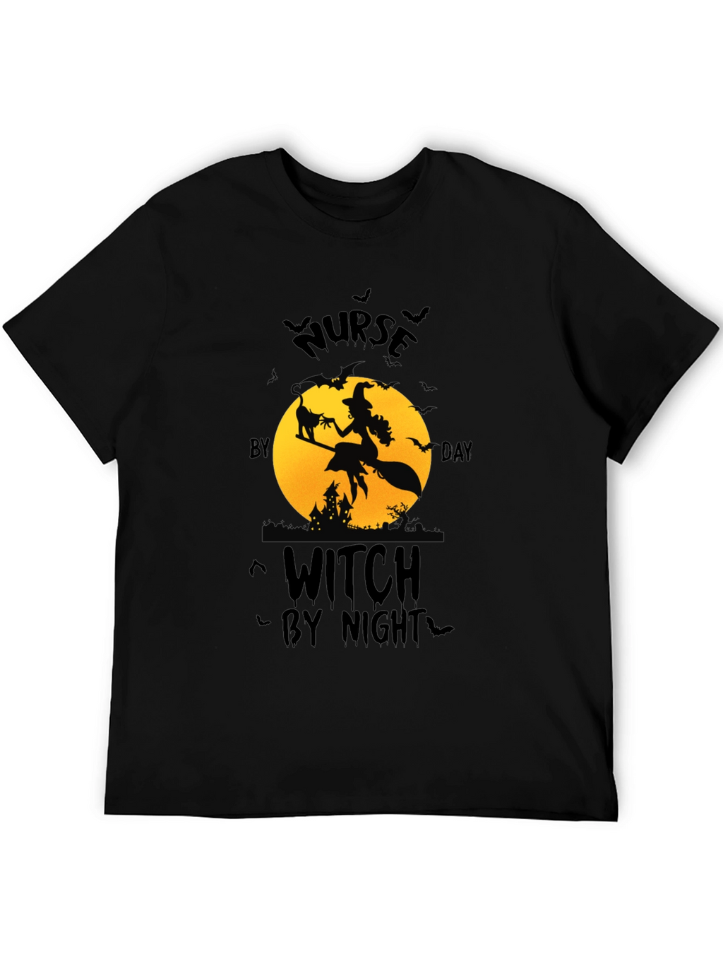 Nurse by Day Witch by Night Halloween T-Shirt