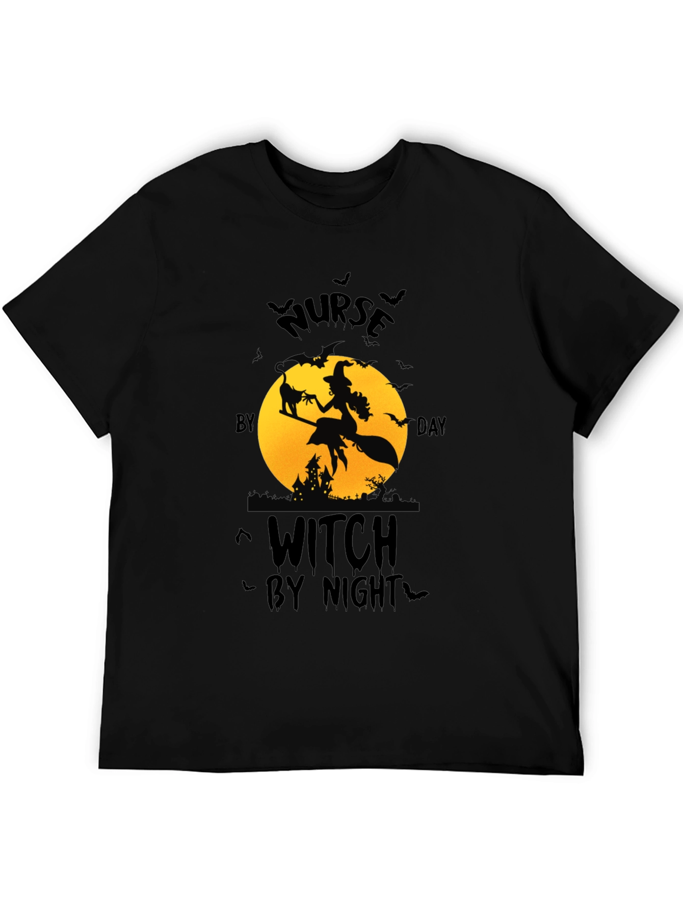Nurse by Day Witch by Night Halloween T-Shirt