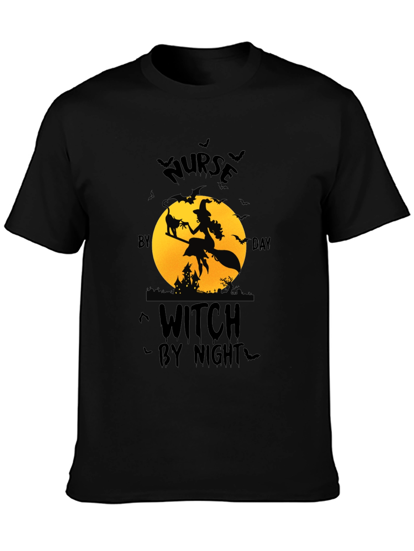Nurse by Day Witch by Night Halloween T-Shirt