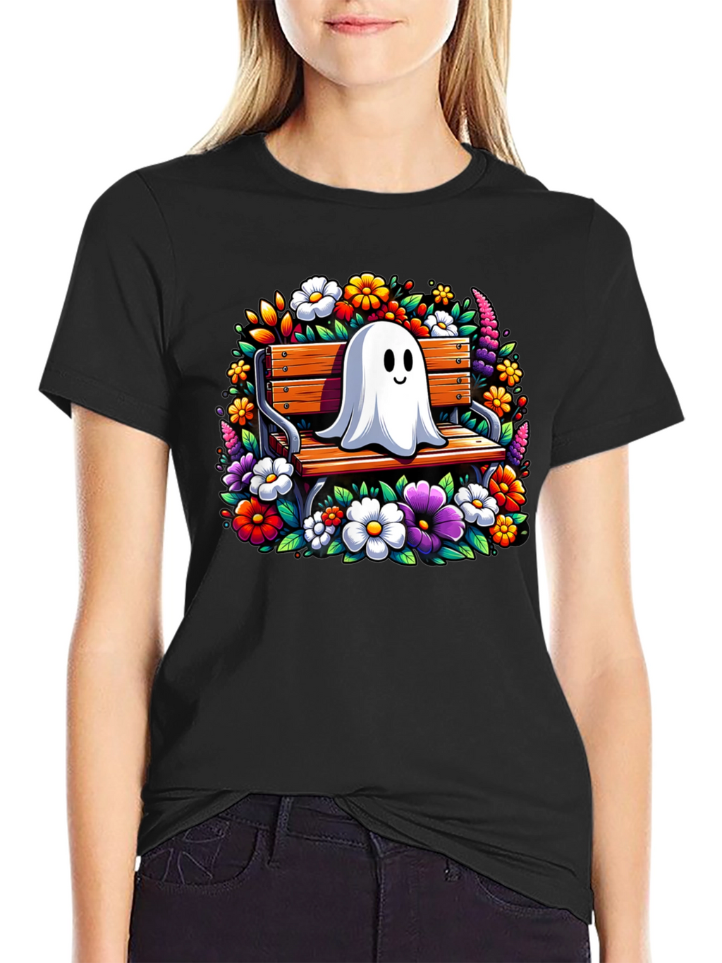 Ghost on Bench Graphic Tee