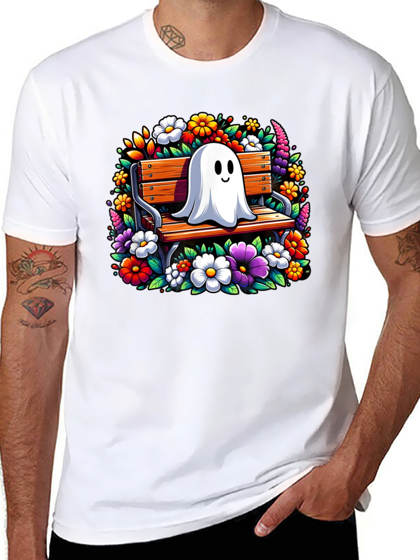 Ghost on Bench Graphic Tee