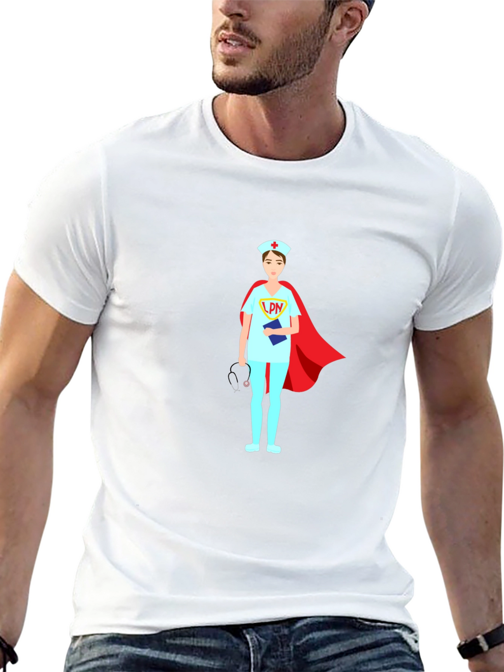 Nurse Superhero T-Shirt LPN Design