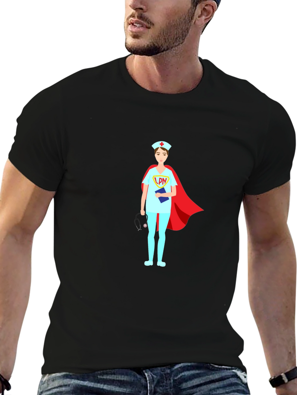 Nurse Superhero T-Shirt LPN Design