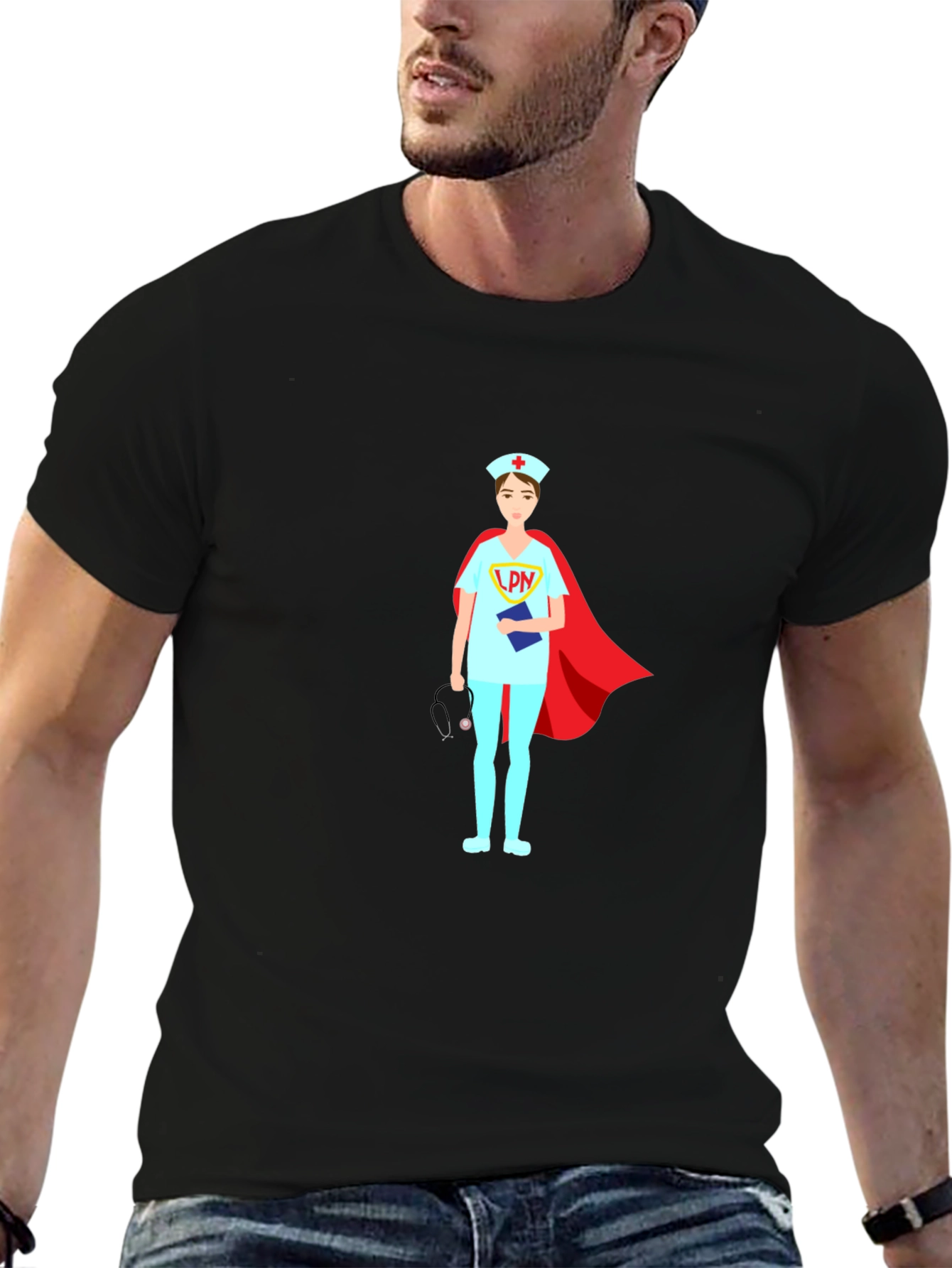 Nurse Superhero T-Shirt LPN Design