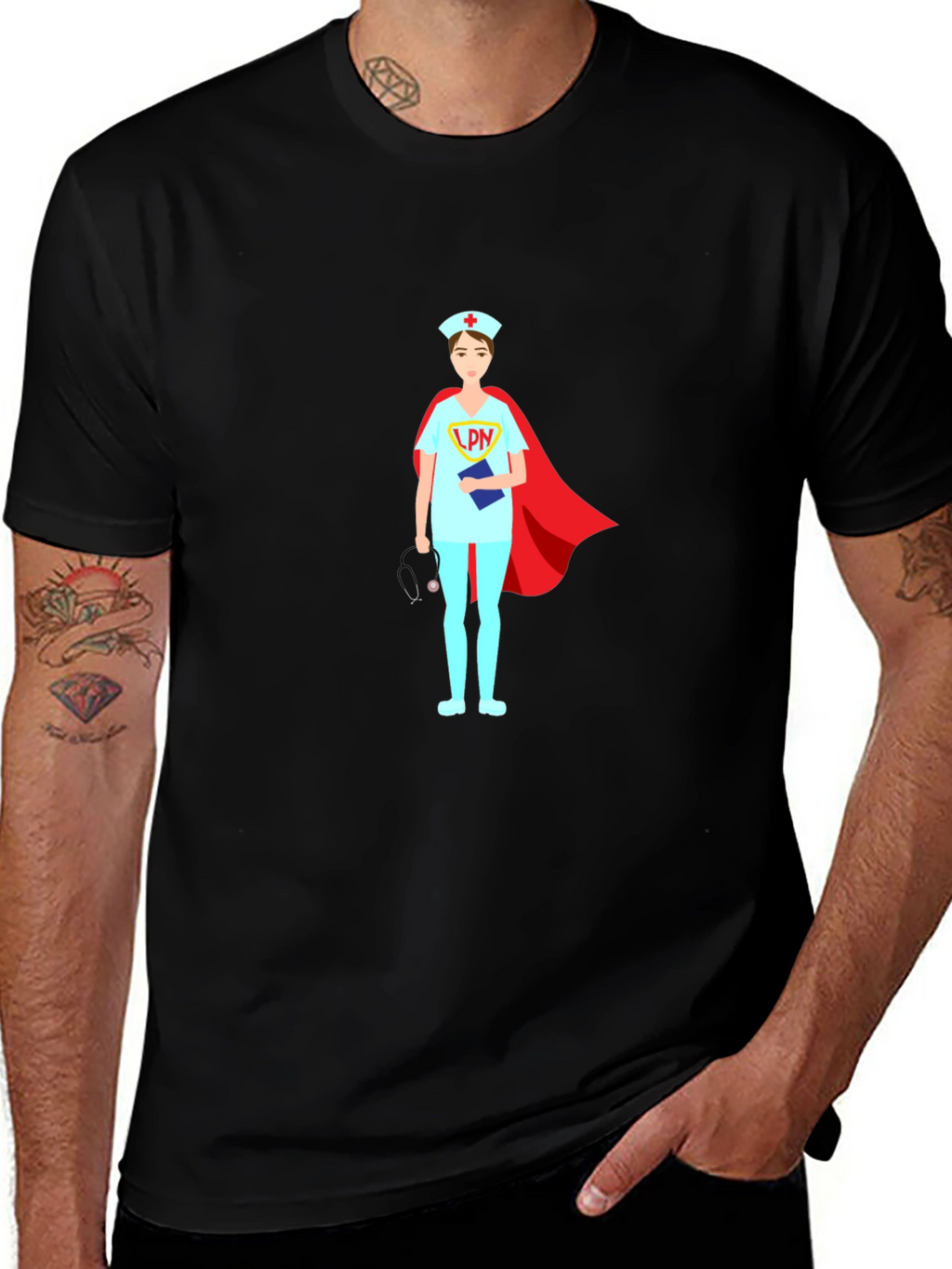 Nurse Superhero T-Shirt LPN Design