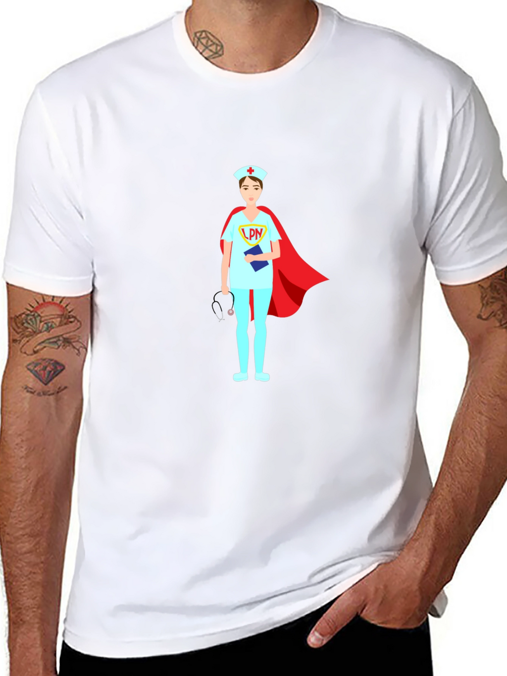 Nurse Superhero T-Shirt LPN Design