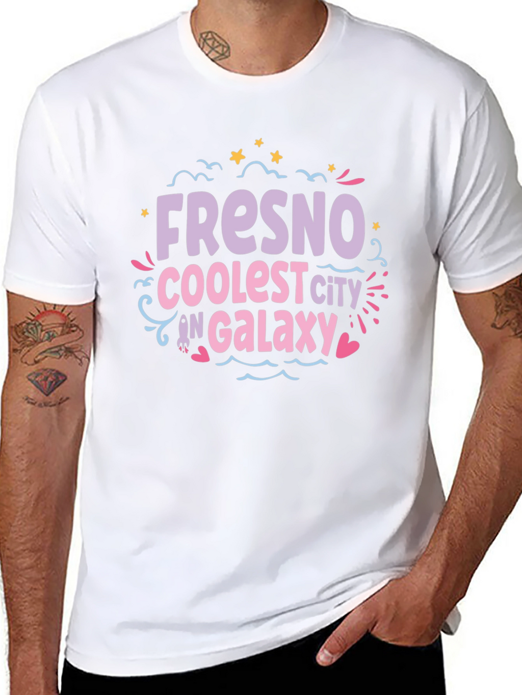 Fresno Coolest City in Galaxy Graphic Tee