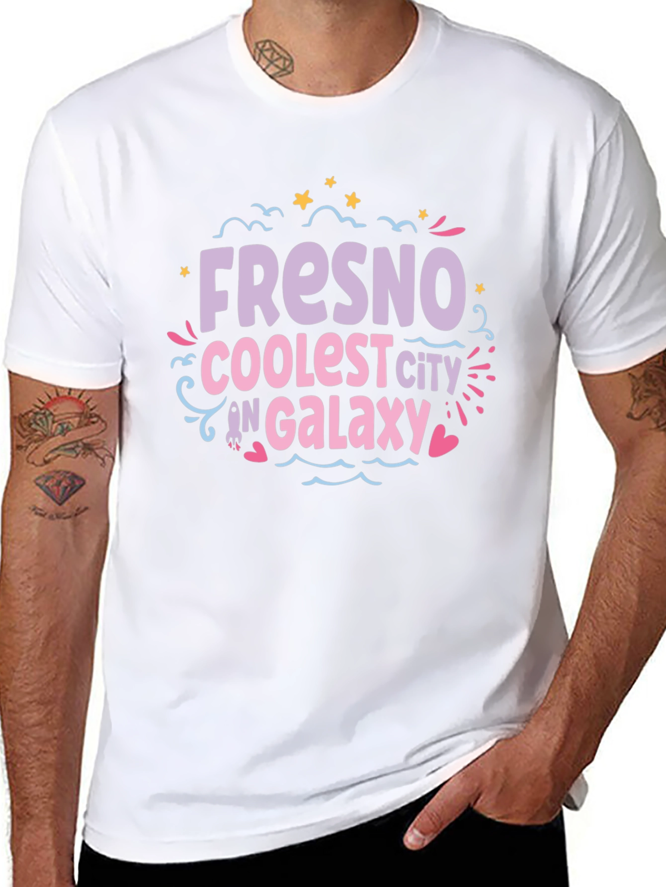 Fresno Coolest City in Galaxy Graphic Tee