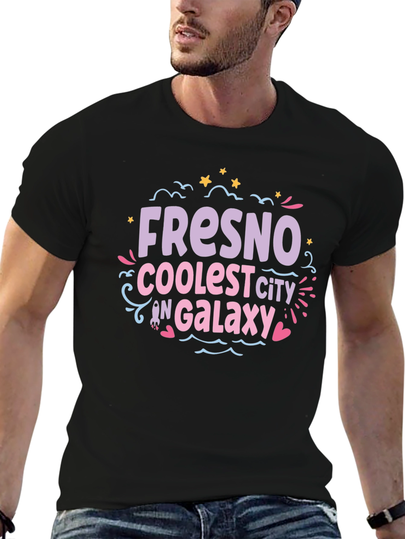 Fresno Coolest City in Galaxy Graphic Tee
