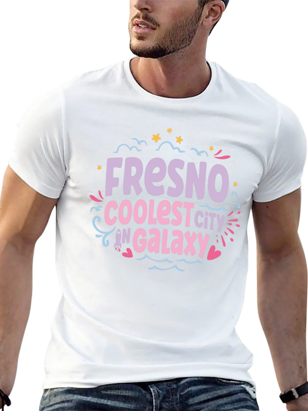 Fresno Coolest City in Galaxy Graphic Tee
