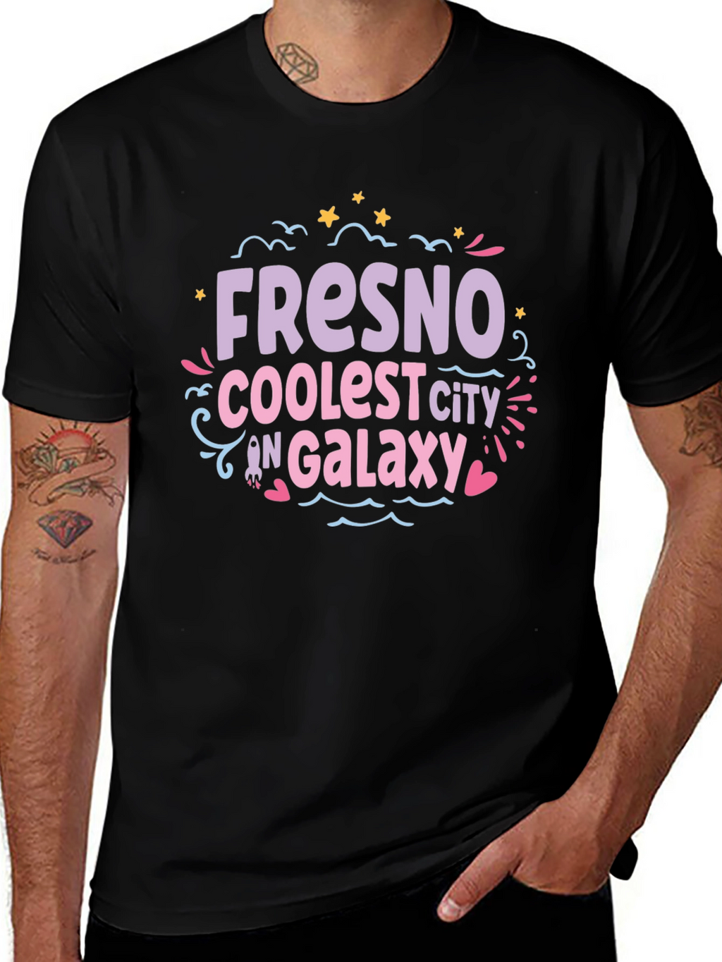Fresno Coolest City in Galaxy Graphic Tee