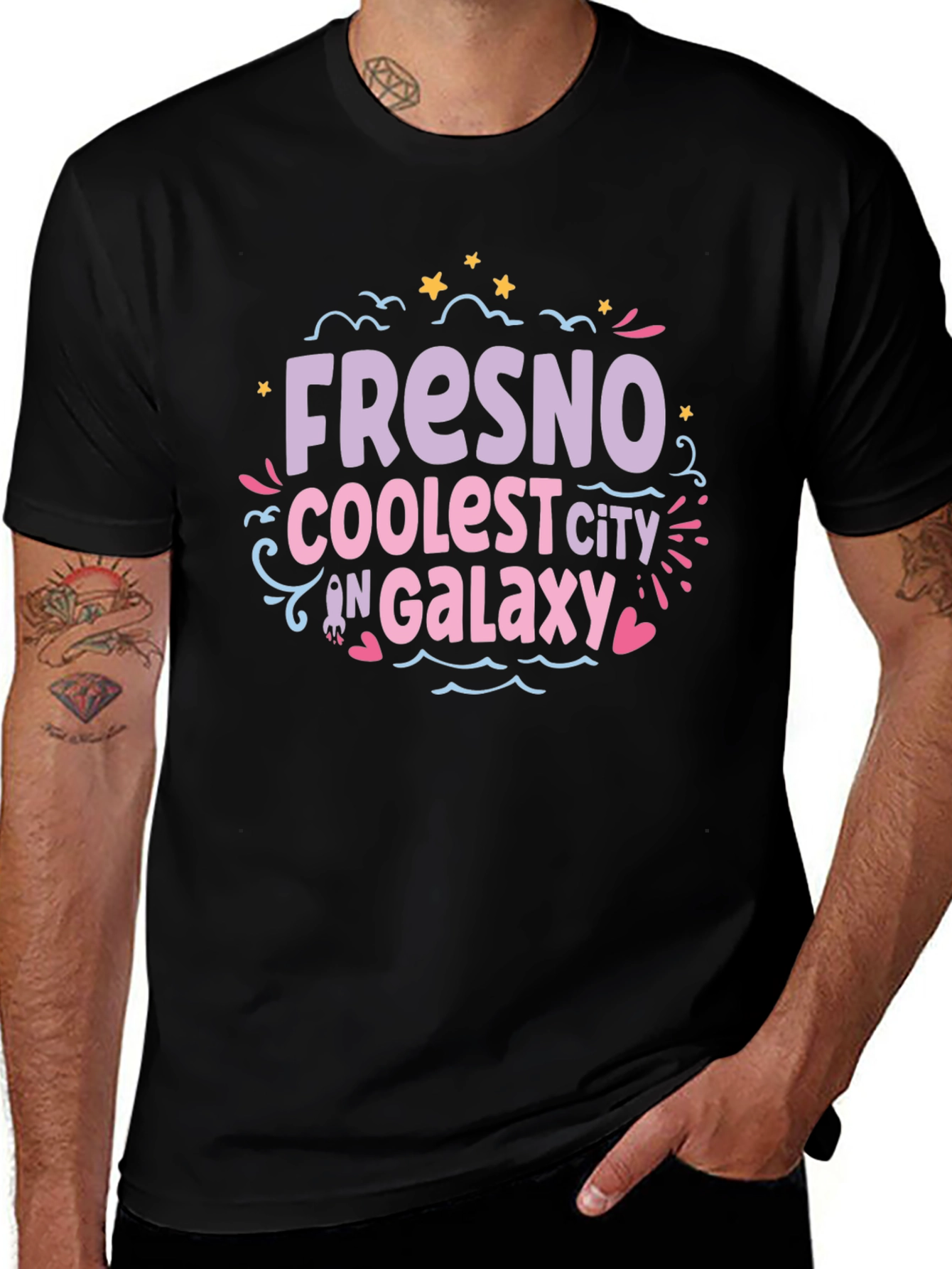 Fresno Coolest City in Galaxy Graphic Tee