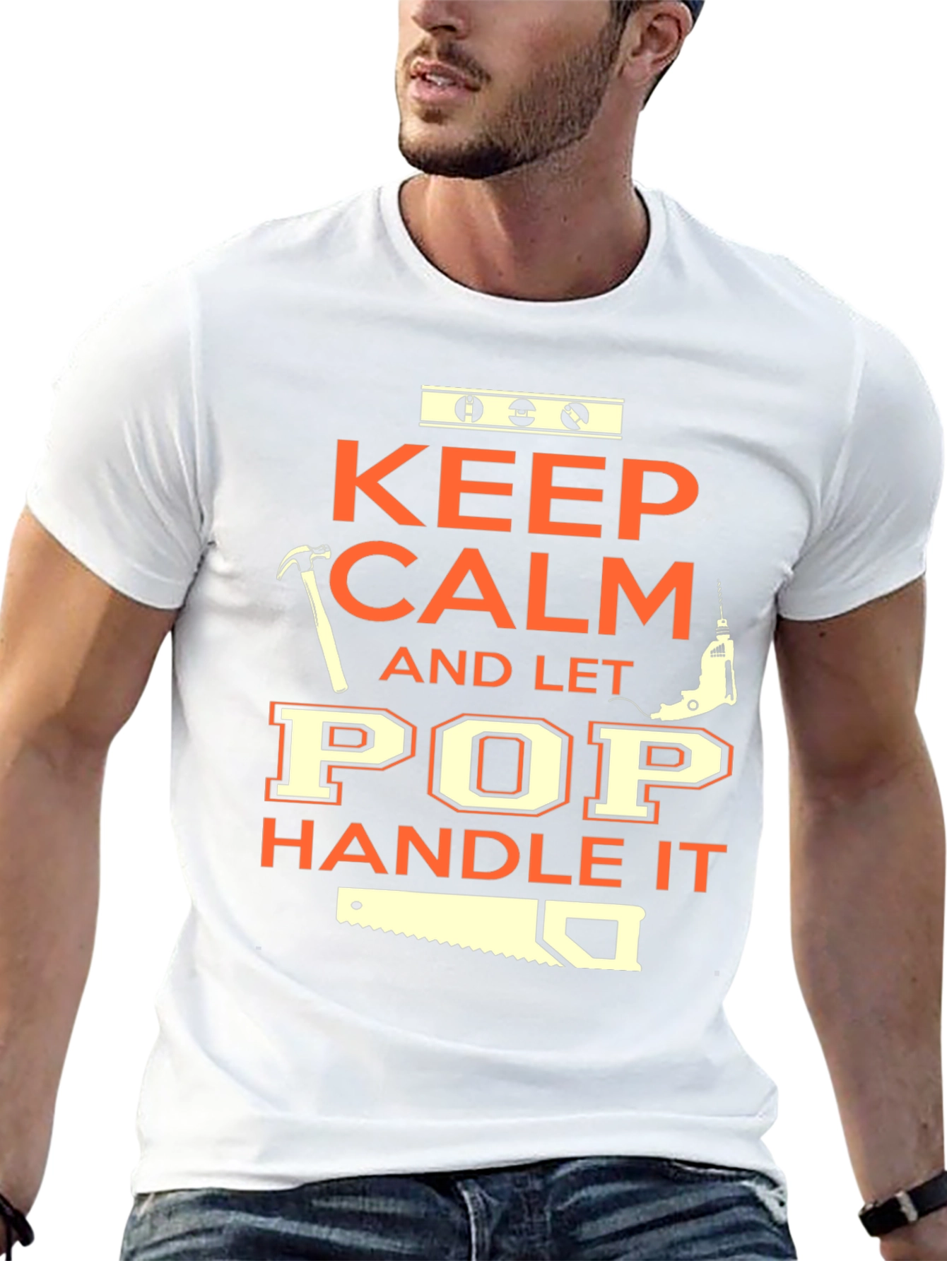 Keep Calm and Let Pop Handle It Black Tee