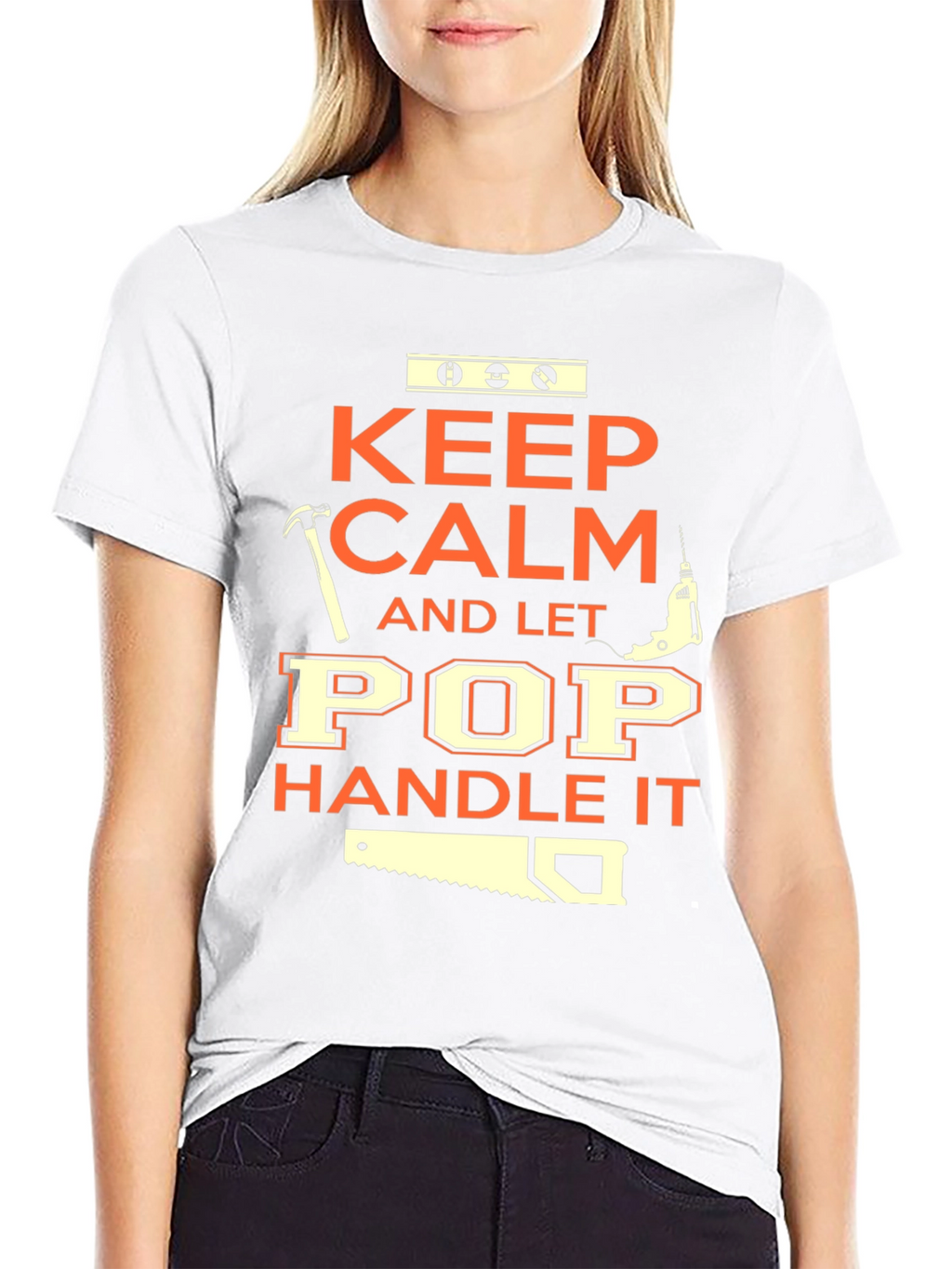Keep Calm and Let Pop Handle It Black Tee