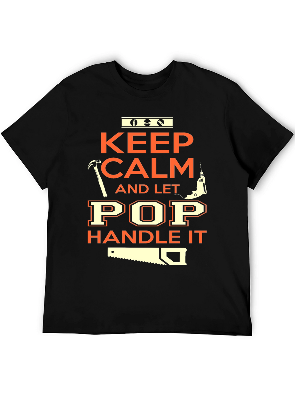 Keep Calm and Let Pop Handle It Black Tee