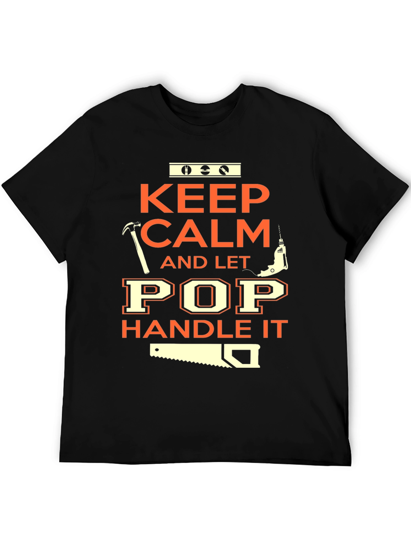 Keep Calm and Let Pop Handle It Black Tee