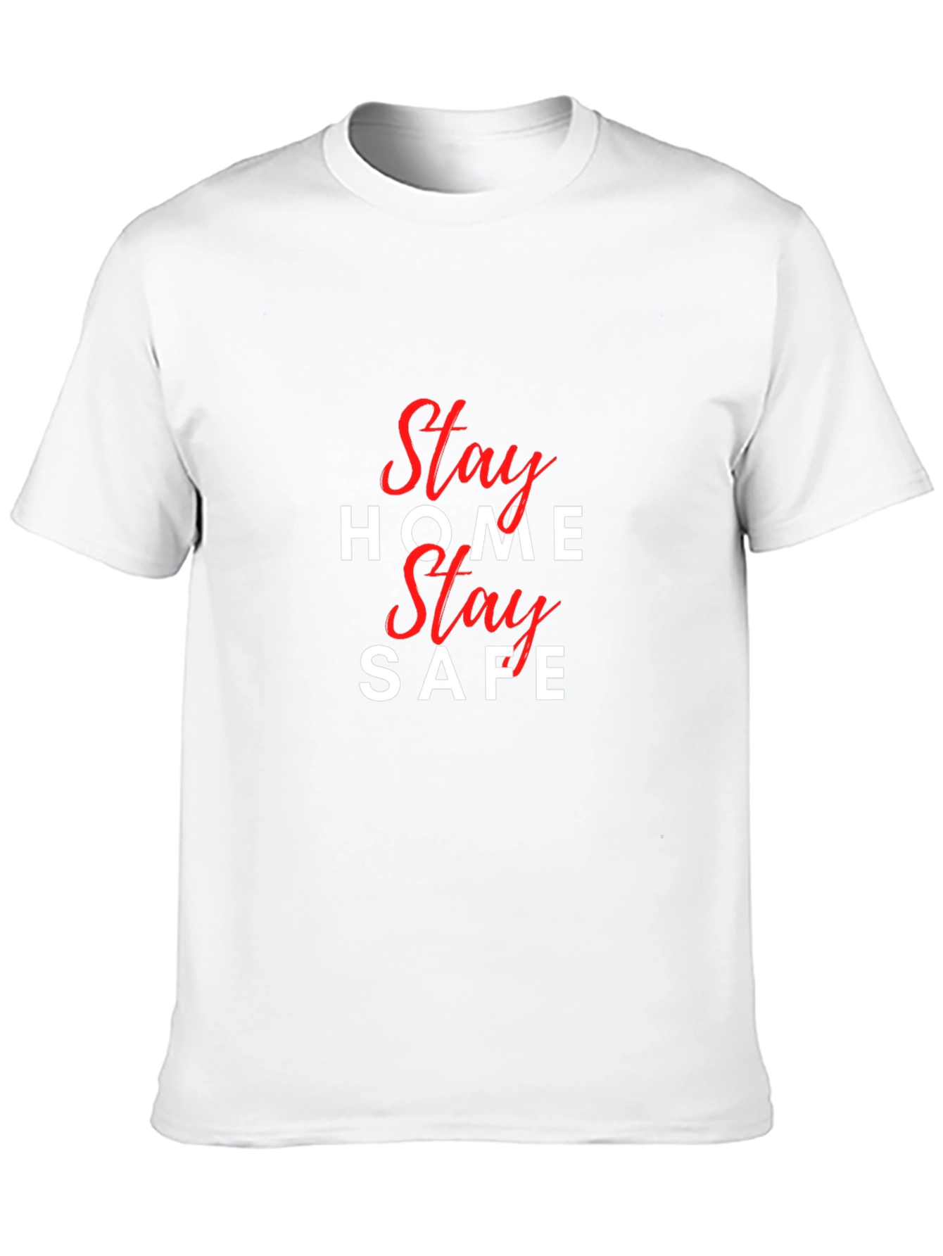 Stay Home Stay Safe Black Graphic Tee