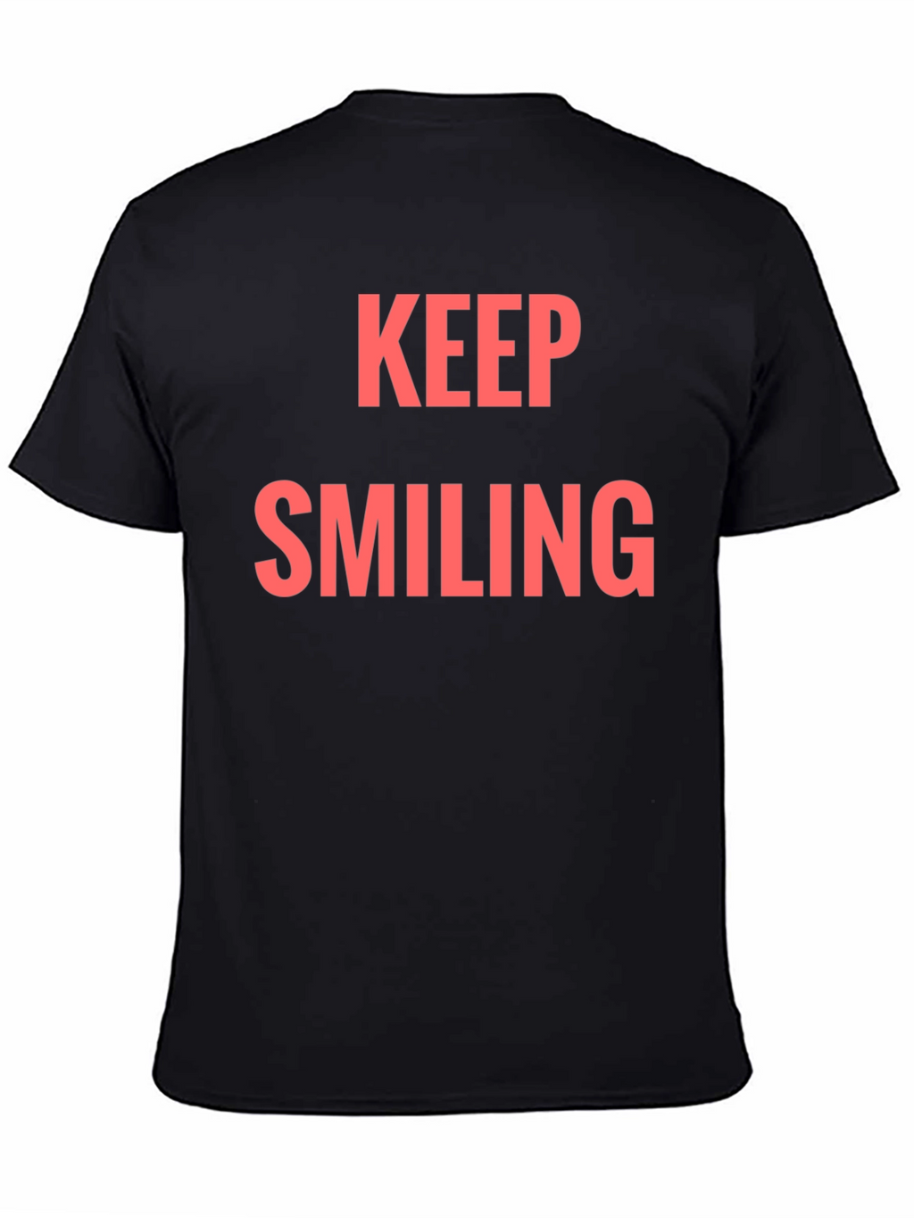 Keep Smiling Graphic Tee - Black Casual T-Shirt