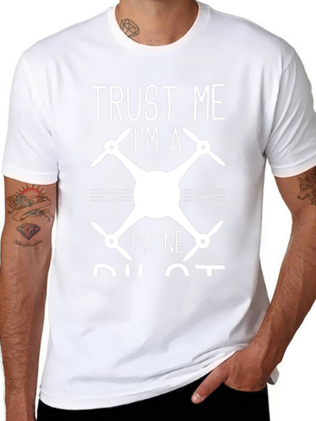 Trust Me Im a Drone Pilot Black T-Shirt