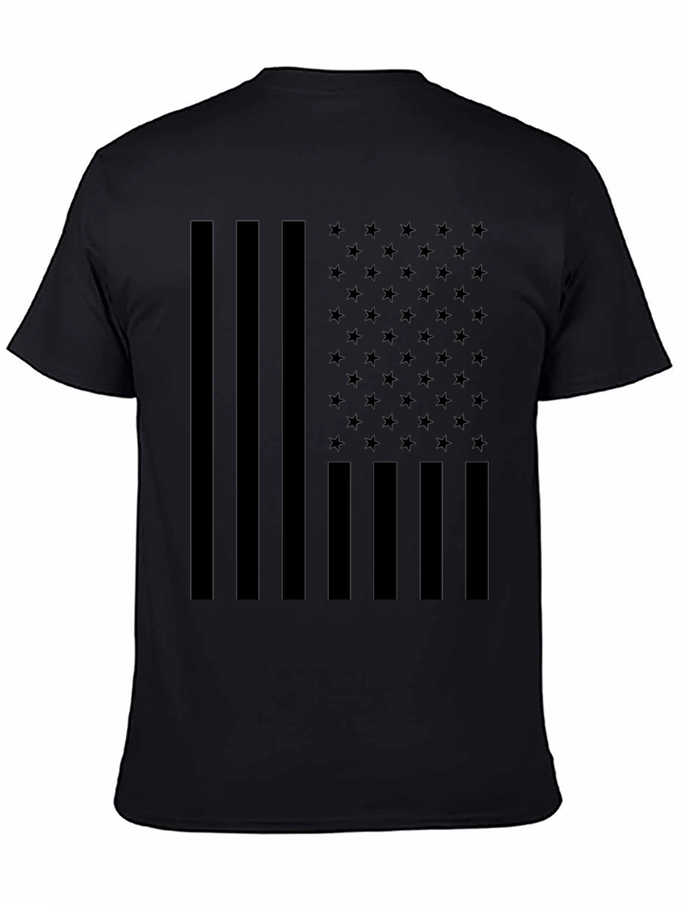American Flag Blackout T-Shirt - Patriotic Style