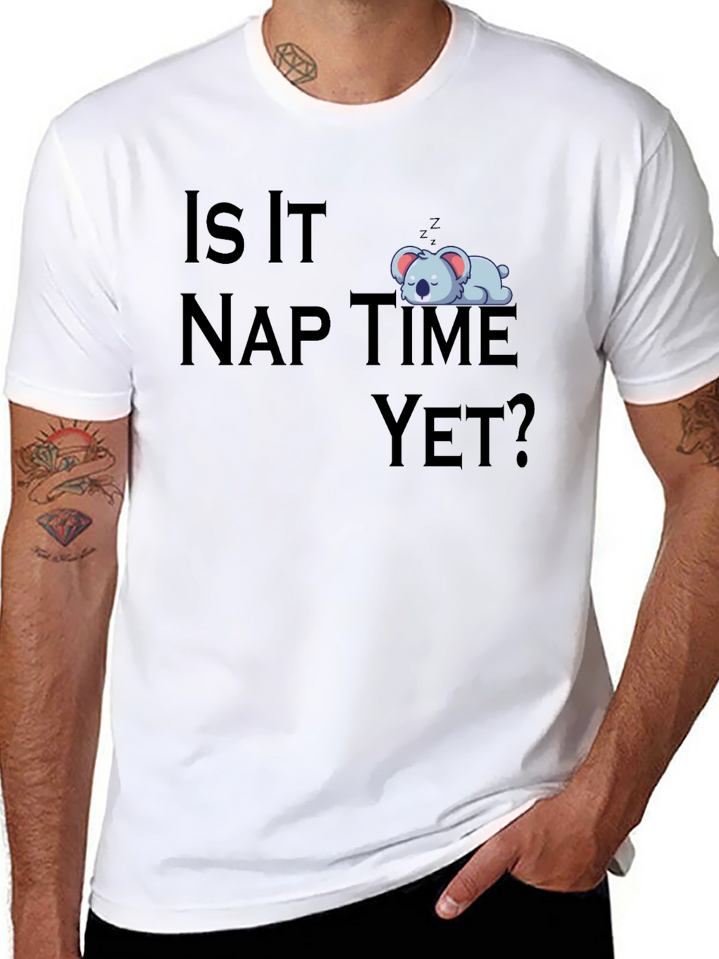 Nap Time Koala Bear Graphic T-Shirt