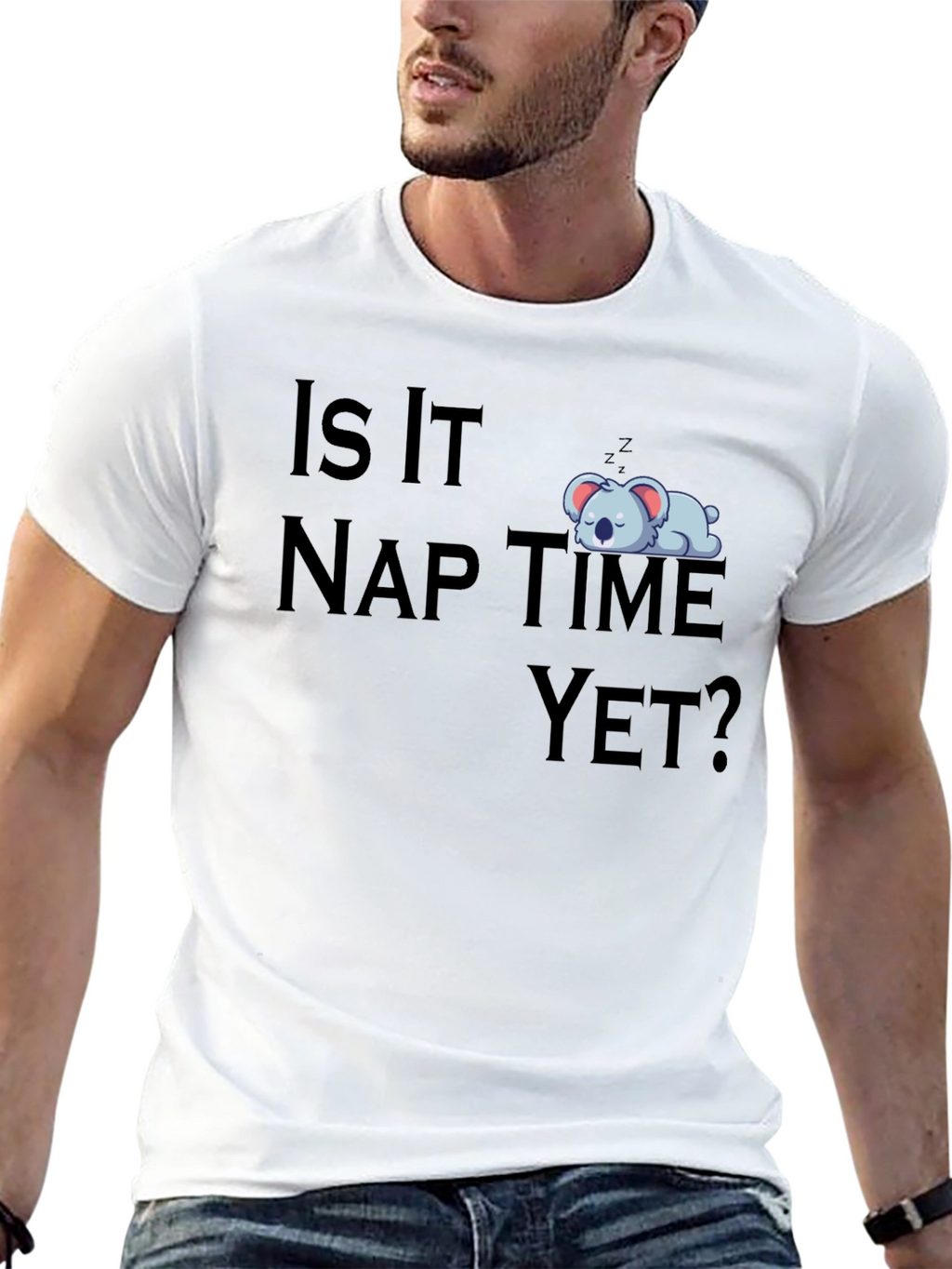 Nap Time Koala Bear Graphic T-Shirt
