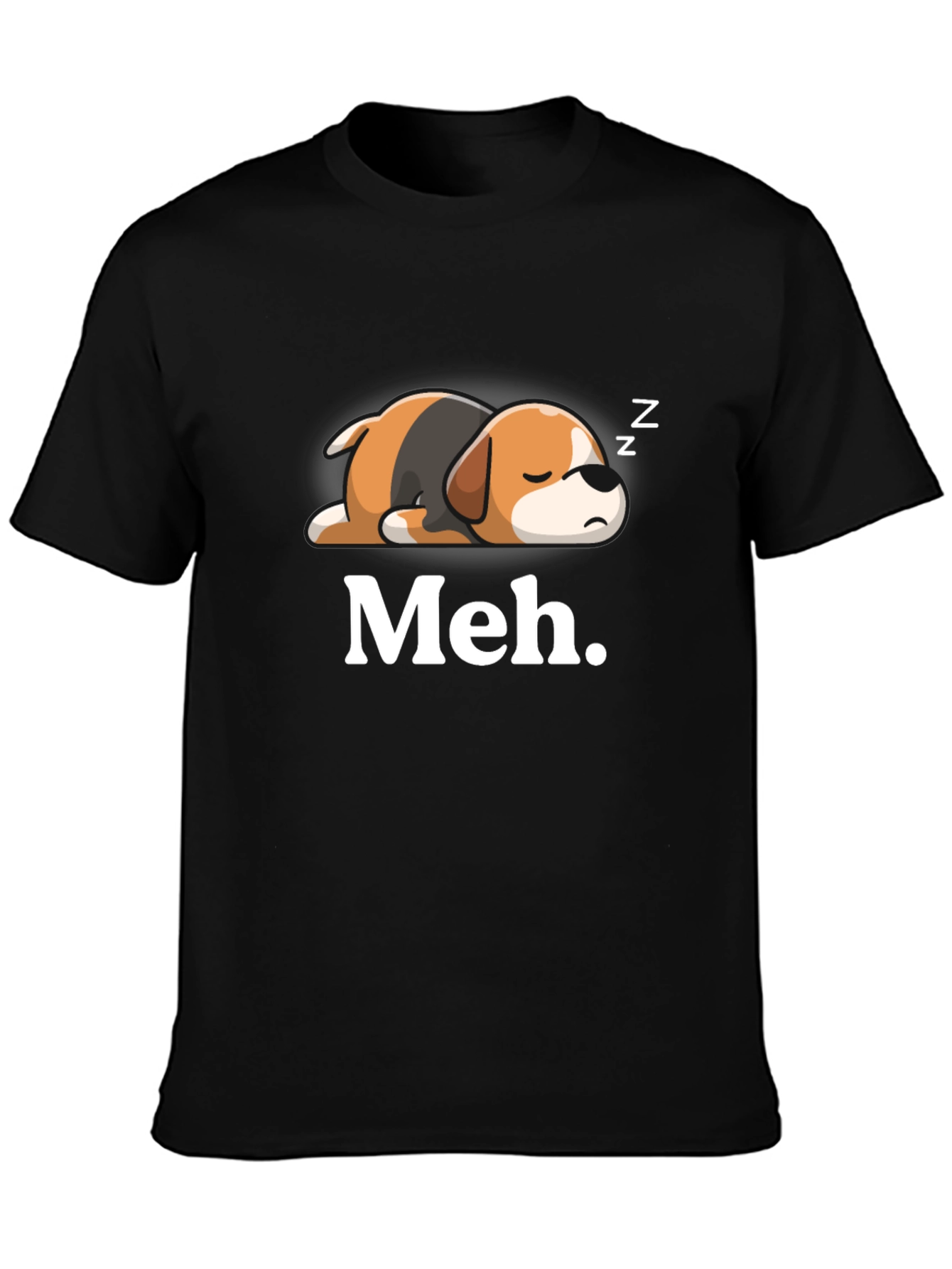 Meh. Sleeping Dog Graphic T-Shirt