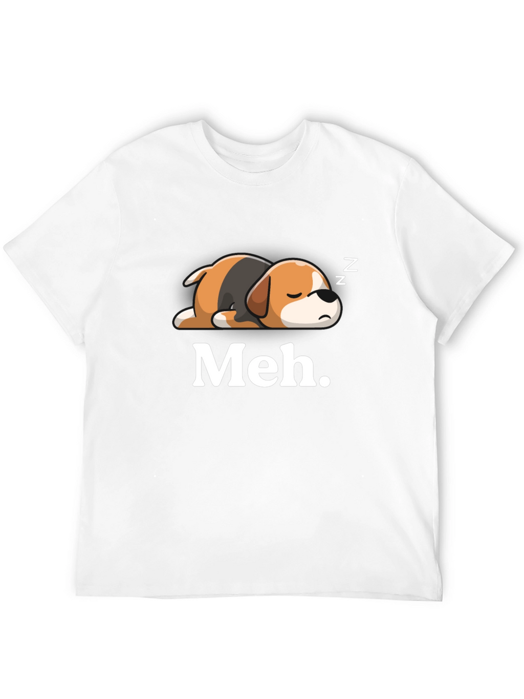 Meh. Sleeping Dog Graphic T-Shirt