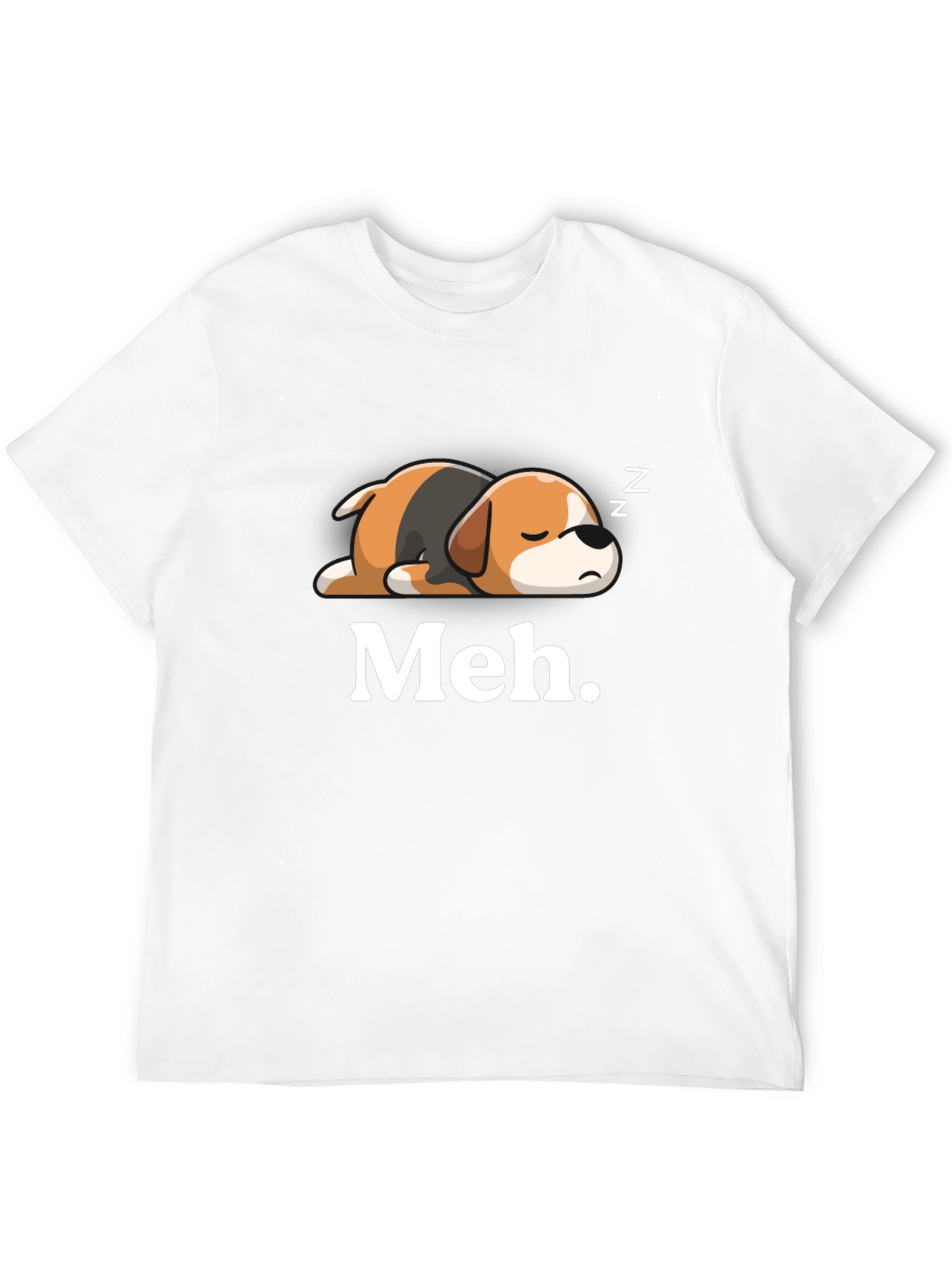 Meh. Sleeping Dog Graphic T-Shirt