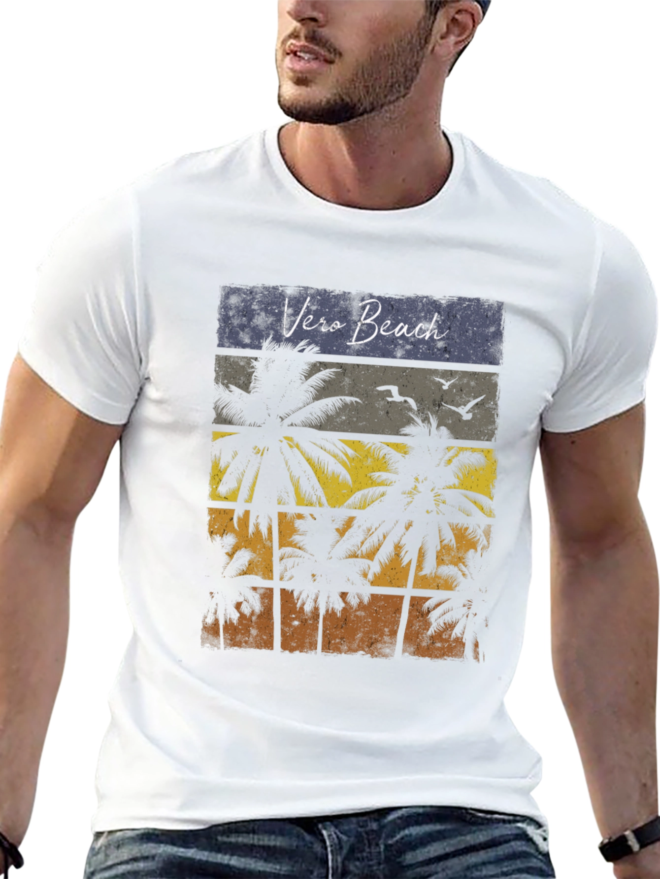 Vero Beach Palm Tree Graphic T-Shirt - Vacation Ready