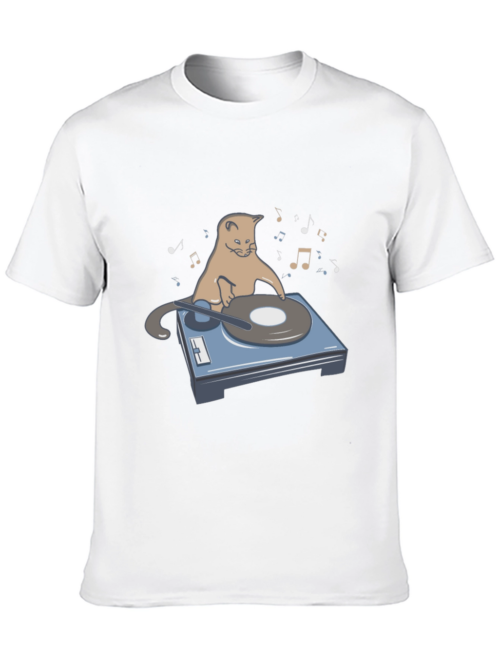 DJ Cat Graphic T-Shirt - Music Lover Tee