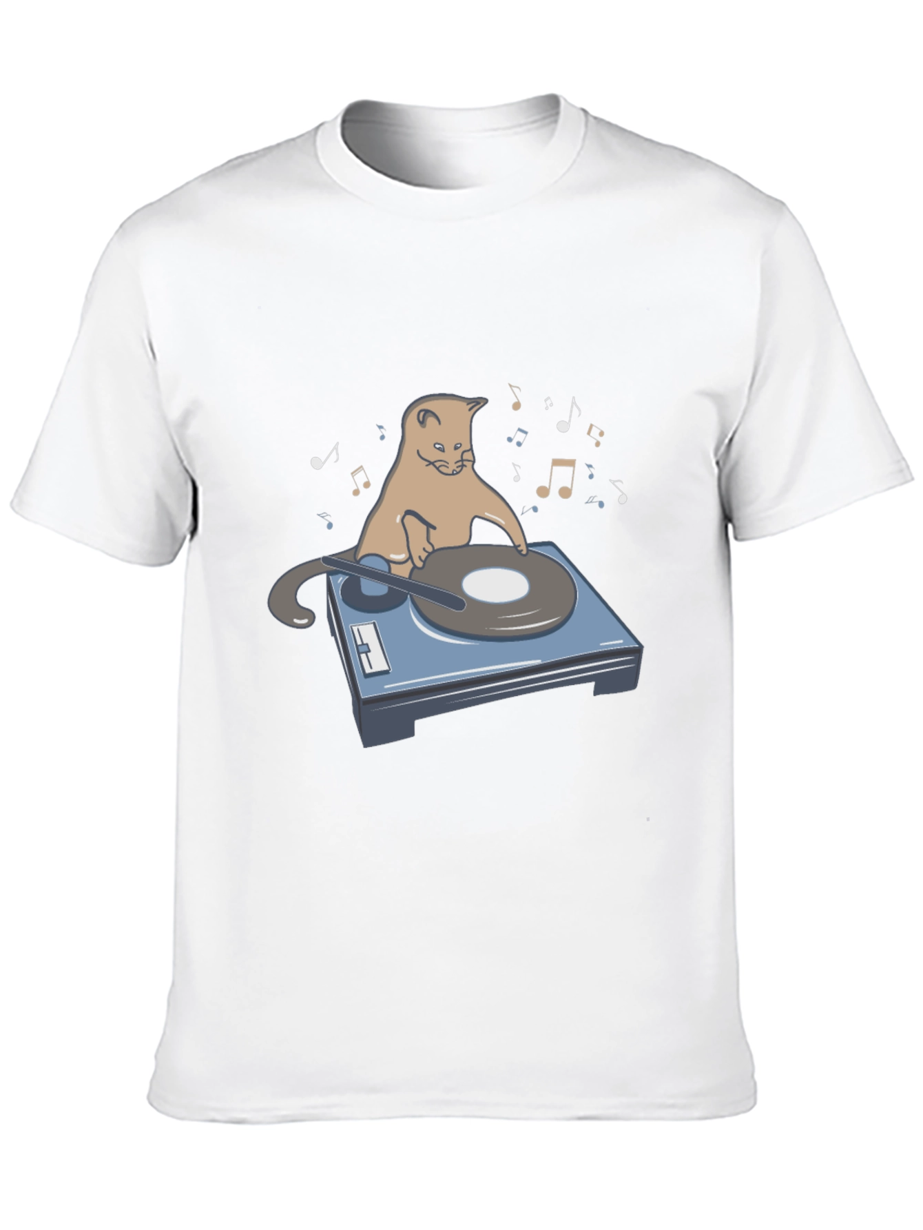 DJ Cat Graphic T-Shirt - Music Lover Tee