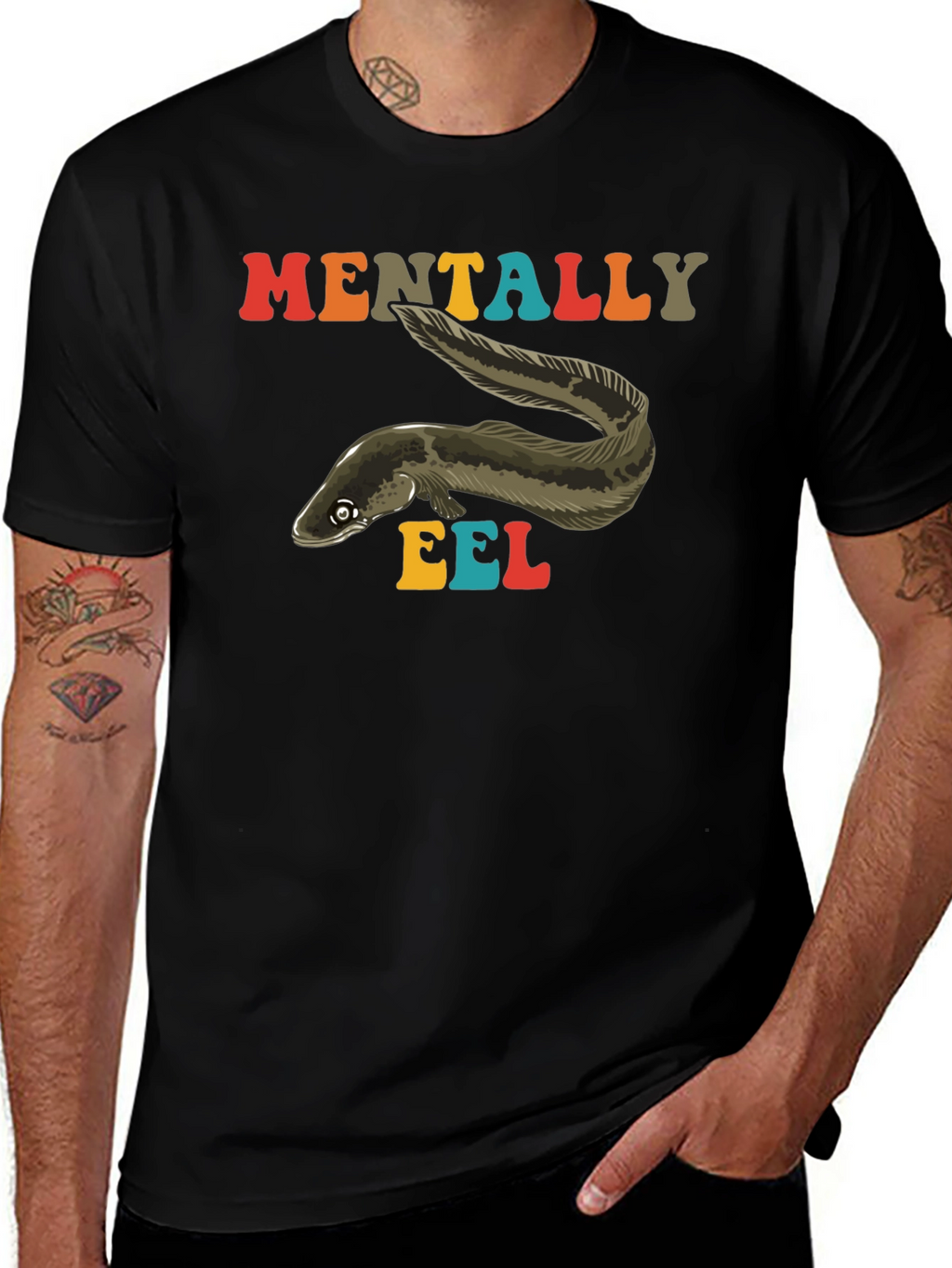 Mentally Eel Funny Graphic T-Shirt
