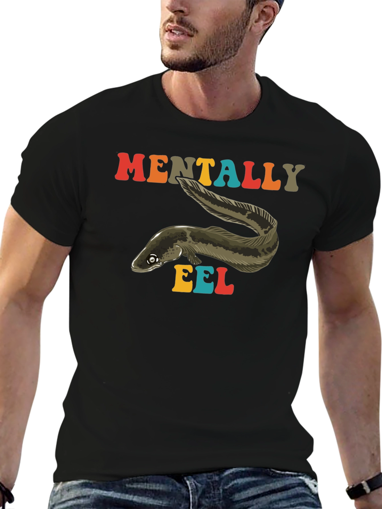 Mentally Eel Funny Graphic T-Shirt
