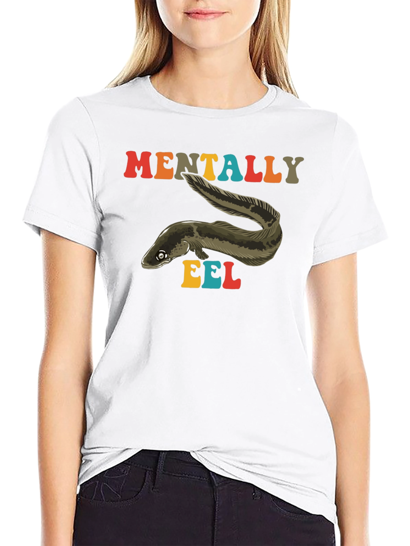 Mentally Eel Funny Graphic T-Shirt