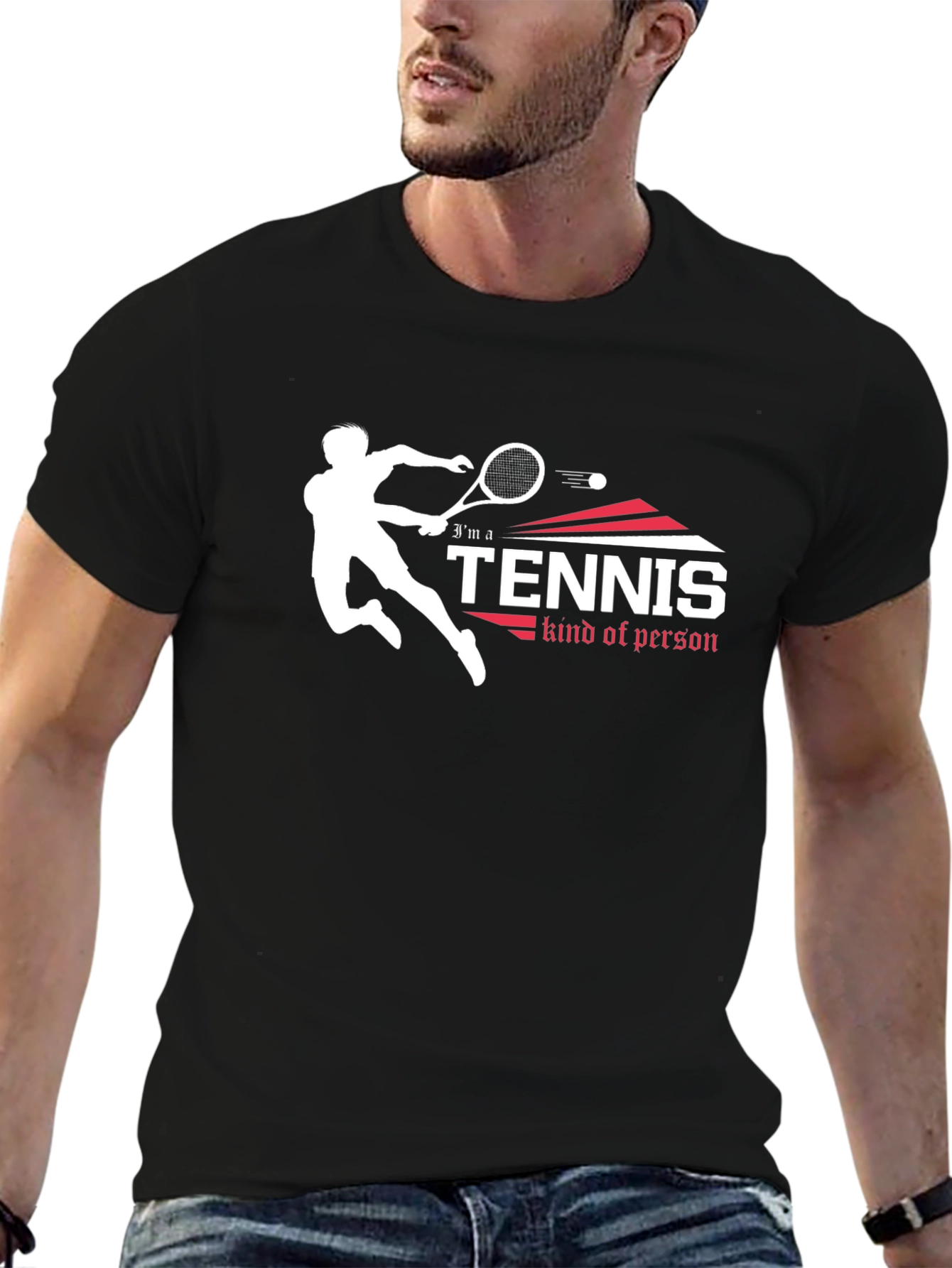 Tennis Lover Graphic Tee - Im a Tennis Kind of Person