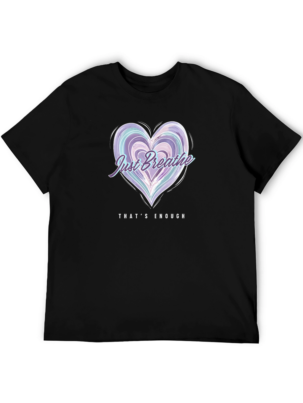 Just Breathe Heart Graphic Tee
