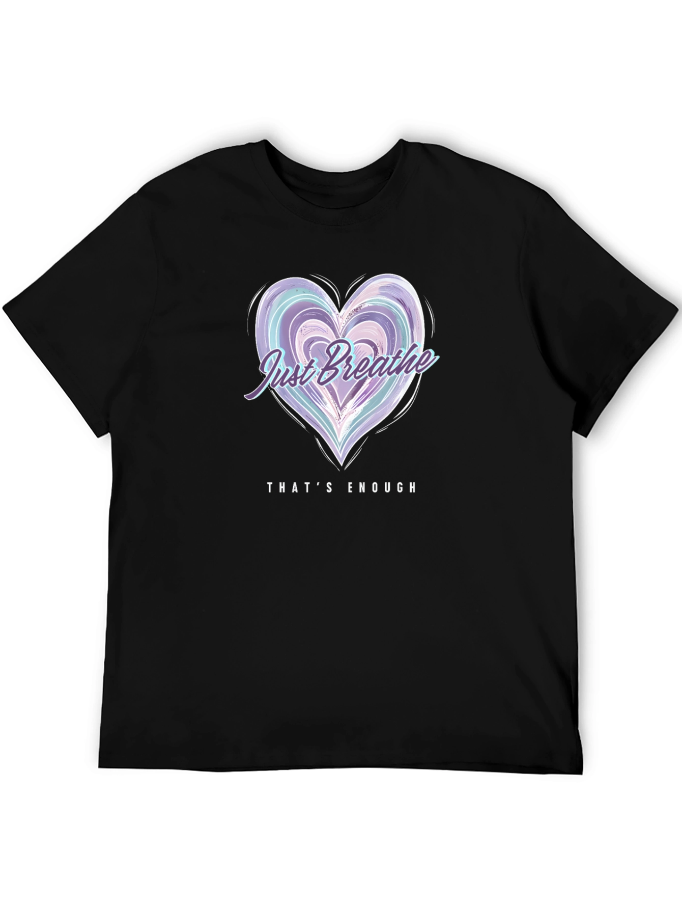 Just Breathe Heart Graphic Tee