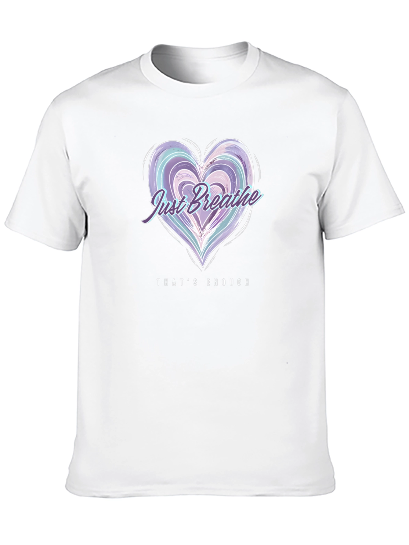 Just Breathe Heart Graphic Tee