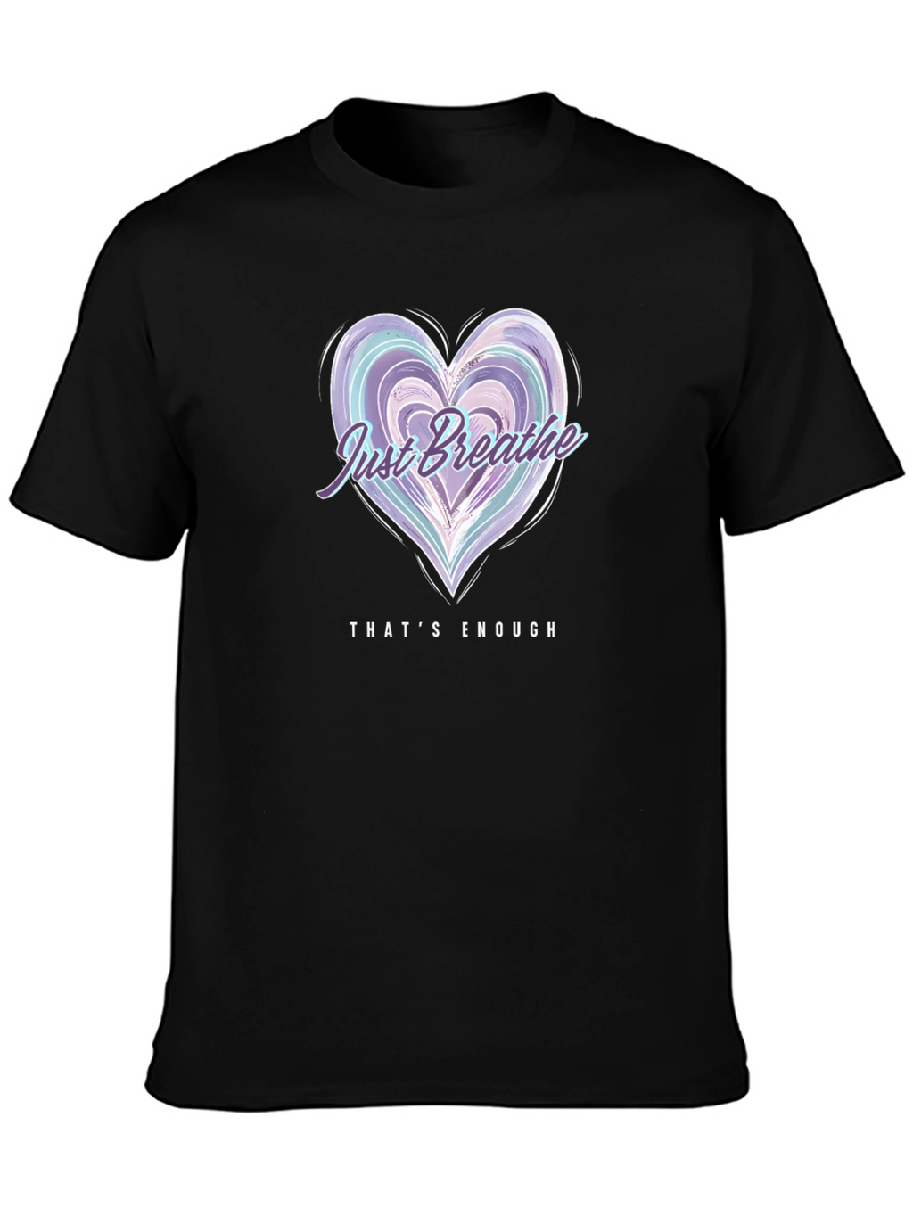 Just Breathe Heart Graphic Tee