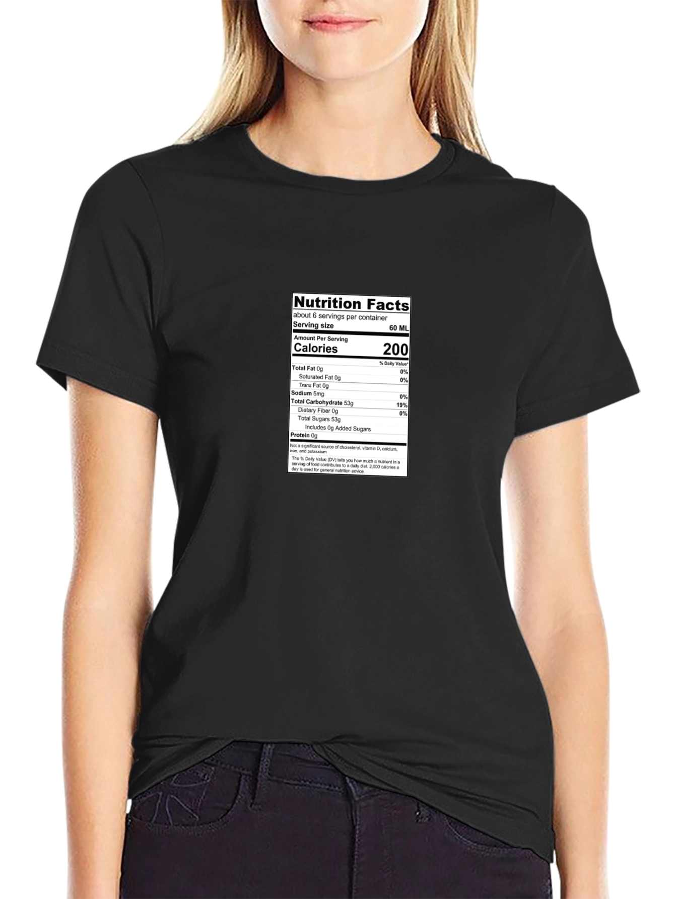 Nutrition Facts Black T-Shirt