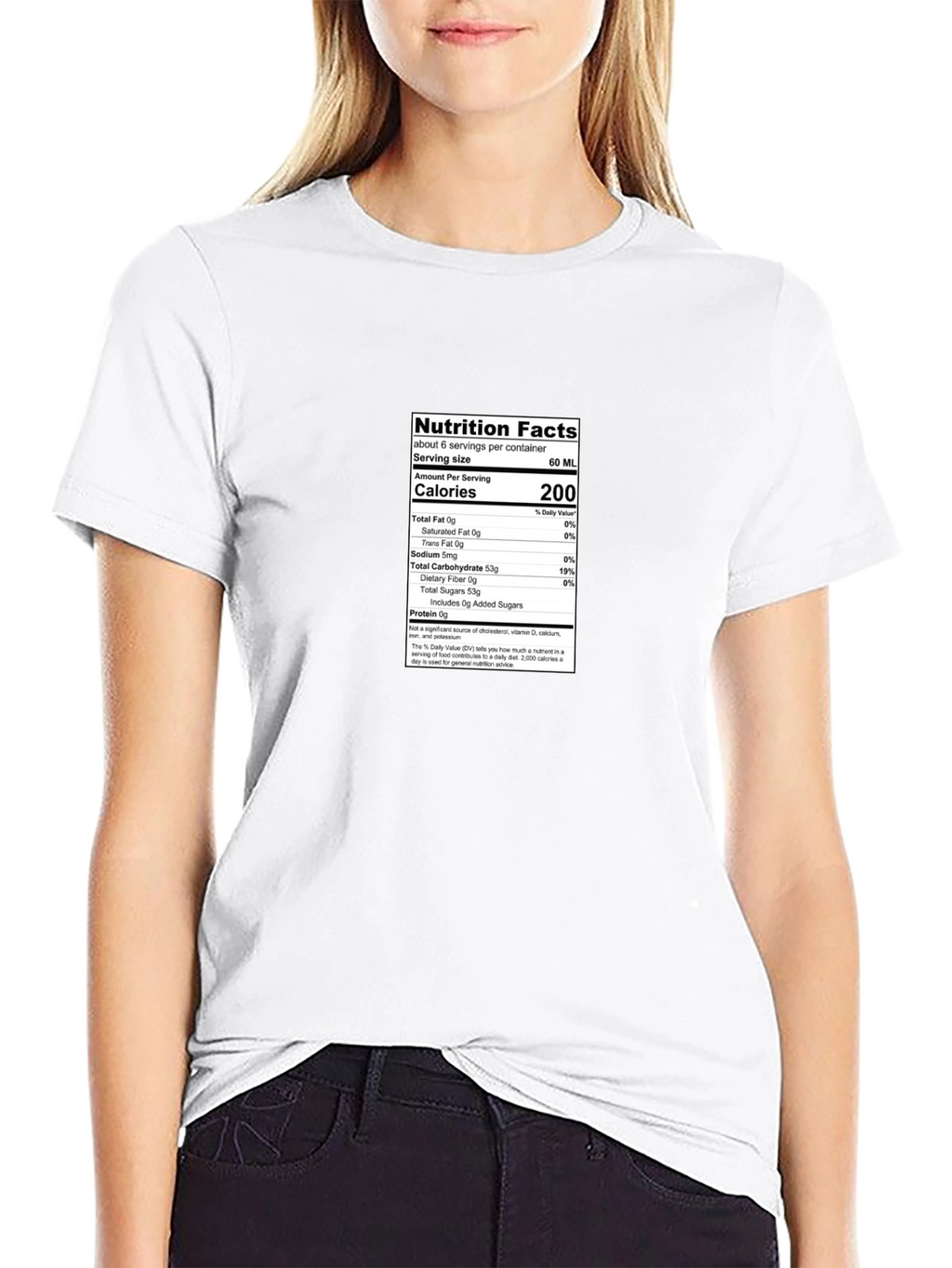 Nutrition Facts Black T-Shirt