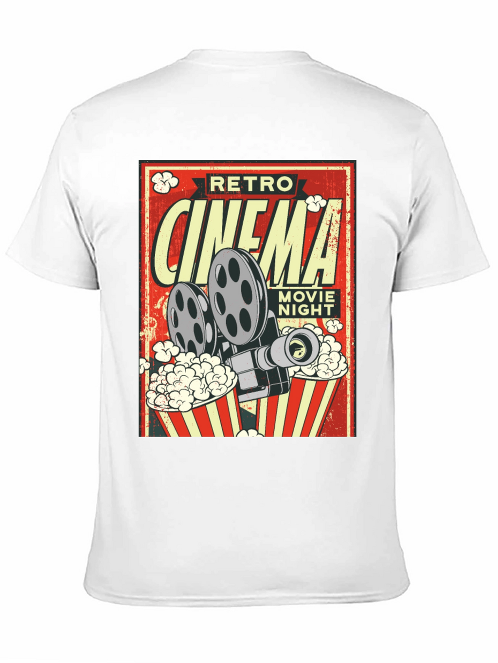 Retro Cinema Movie Night Black T-Shirt