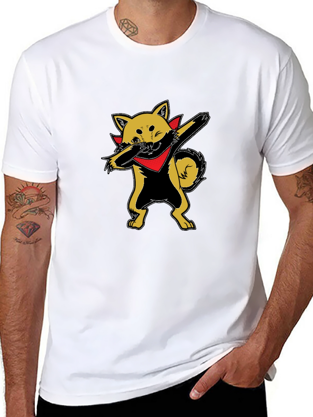 Dabbing Shiba Inu Graphic T-Shirt - Cool Dog Tee